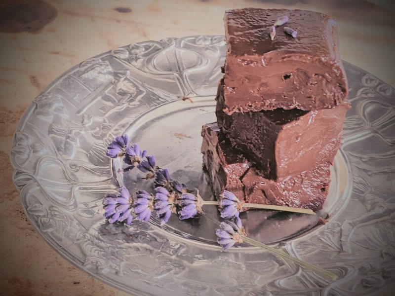 Lavender Chocolate Fudge