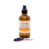 Lavender Clove & Orange Spritz for body, room, bathroom, car - 4 oz, in a decorative brown amber glass bottle